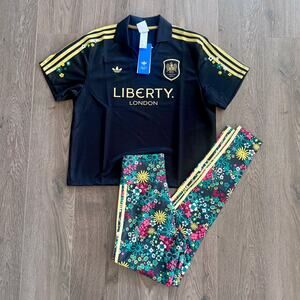 Liberty of London Adidas Legging Football Jersey Bundle Embroidery Women Small